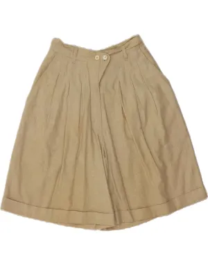 TOGETHER Womens High Waist Pegged Bermuda Shorts EU 36 Small W26  Beige Edgy Fashion