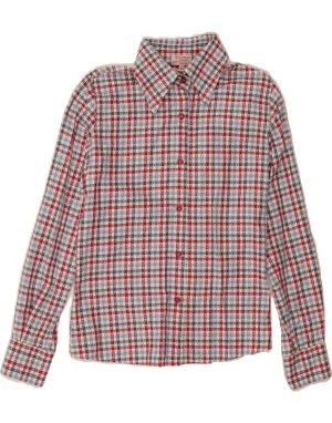 Flex Fit Collar family gathering VINTAGE Womens Shirt IT 44 Medium Multicoloured Geometric Cotton