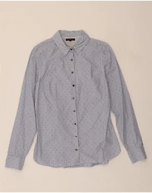 Holiday Outfit High-End Fashion TOMMY HILFIGER Womens Shirt US 10 Large Blue Pinstripe Cotton