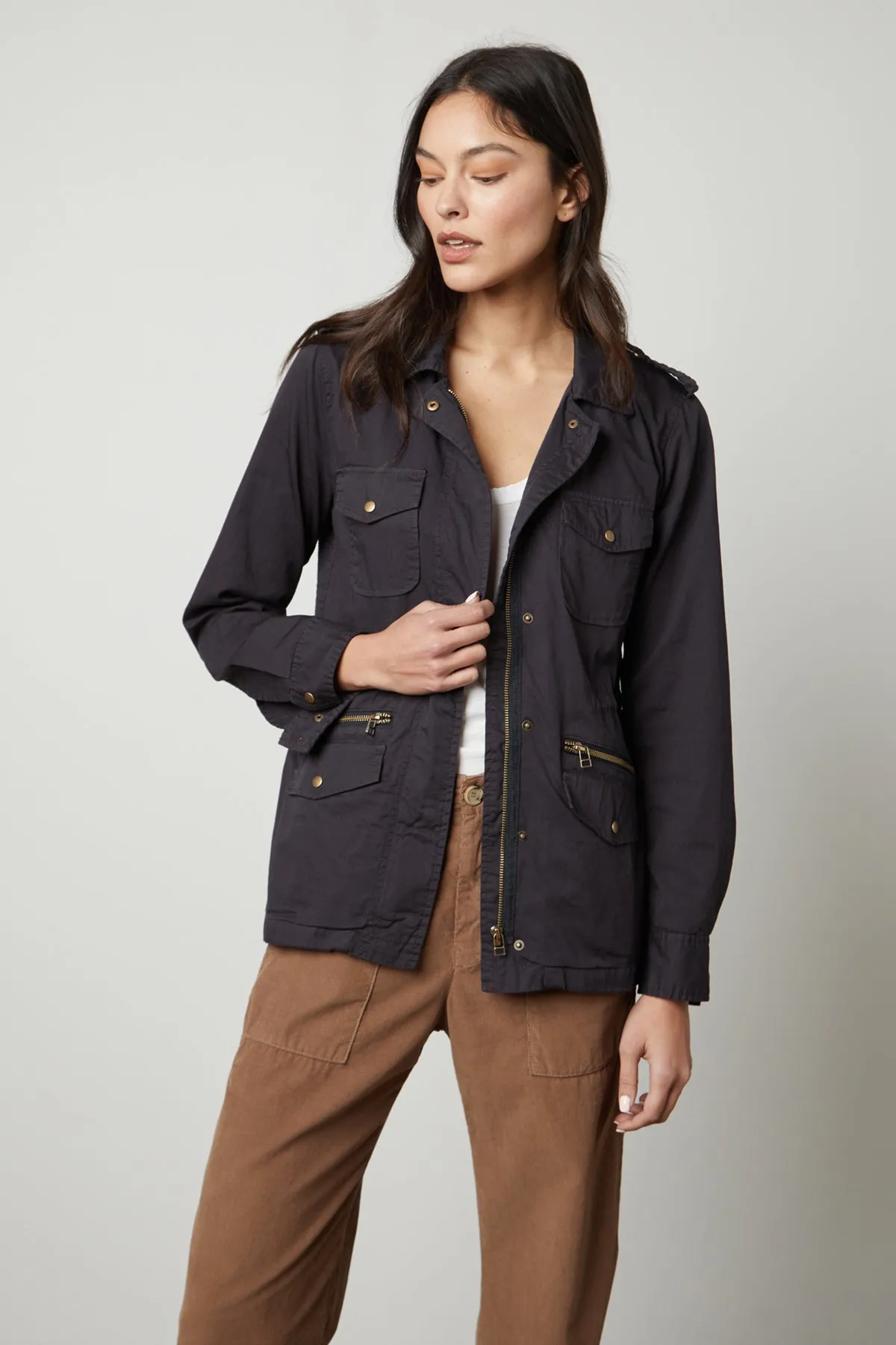 Packable Construction All Purpose Outerwear RUBY LIGHT-WEIGHT ARMY JACKET