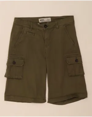 RIFLE Womens Cargo Shorts W25 XS Khaki Cotton Round Collar