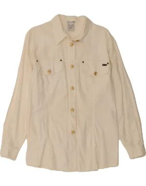 LAUREL Womens Shirt EU 38 Medium White Cotton Friends Meetup Smooth Cotton Blend