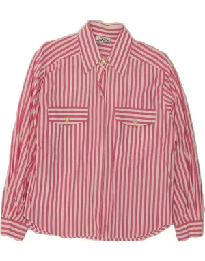 Work From Home VINTAGE Womens Shirt UK 16 Large Pink Striped Cotton