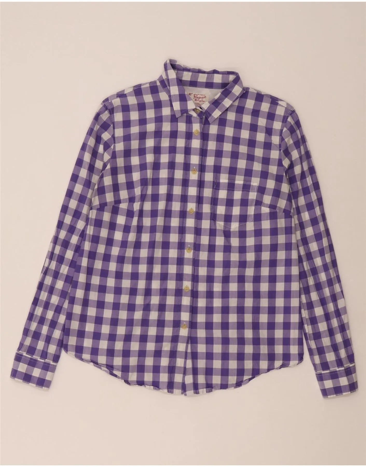 Flexible Mobility PENGUIN Womens Shirt UK 14 Large Purple Gingham