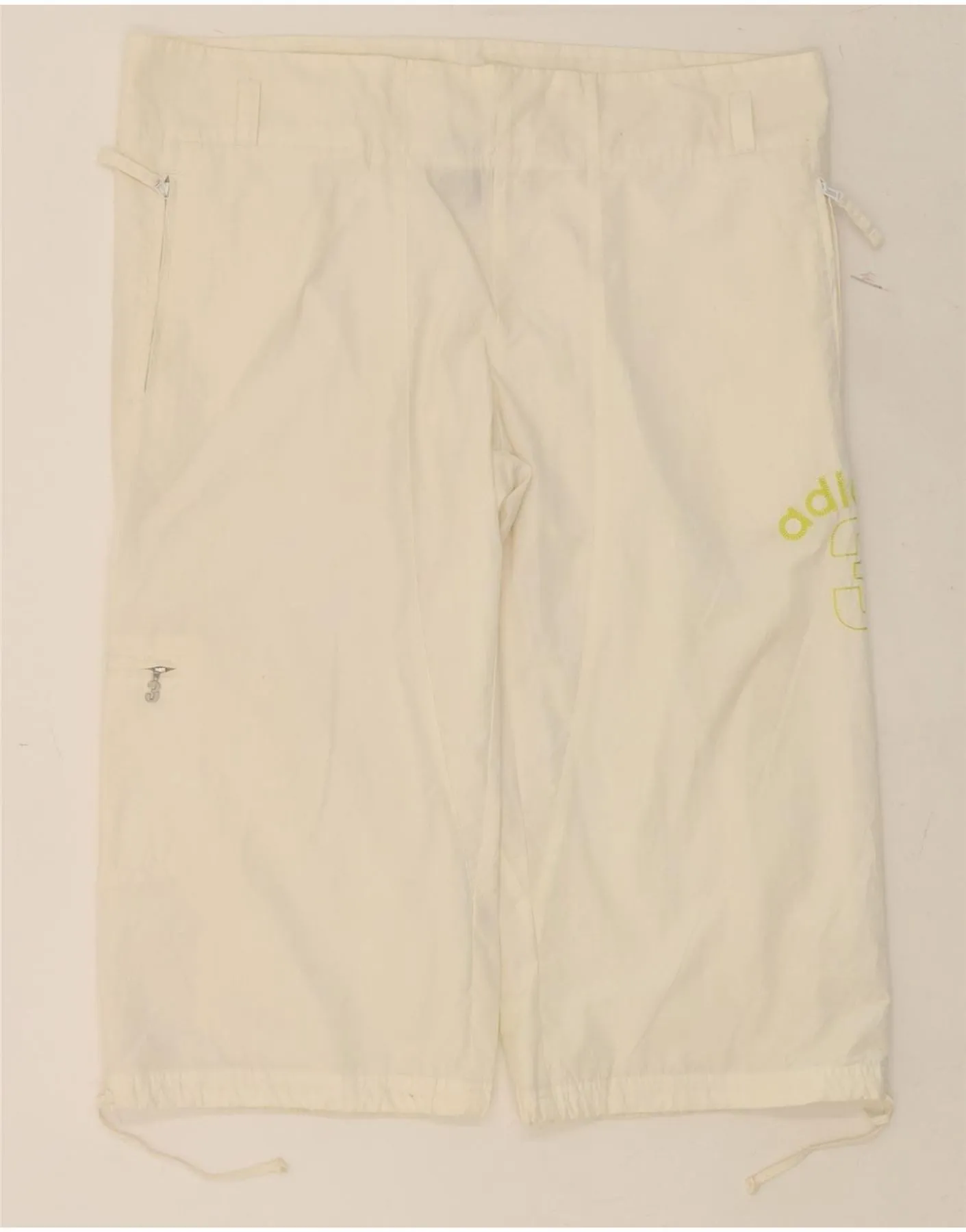 Chic Ensemble Trendsetting Design ADIDAS Womens Cargo Bermuda Shorts UK 14 Large W38  Off White Polyester