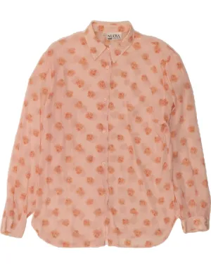 Sophisticated Style Abrasion Resistant Edging NUOVA CITTA Womens Shirt Blouse IT 42 Medium Pink Floral Silk