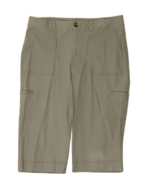 Double Stitched Seams Classic Style DOCKERS Womens Curvy Mid Rise Bermuda Cargo Shorts US 12 Large W36  Green