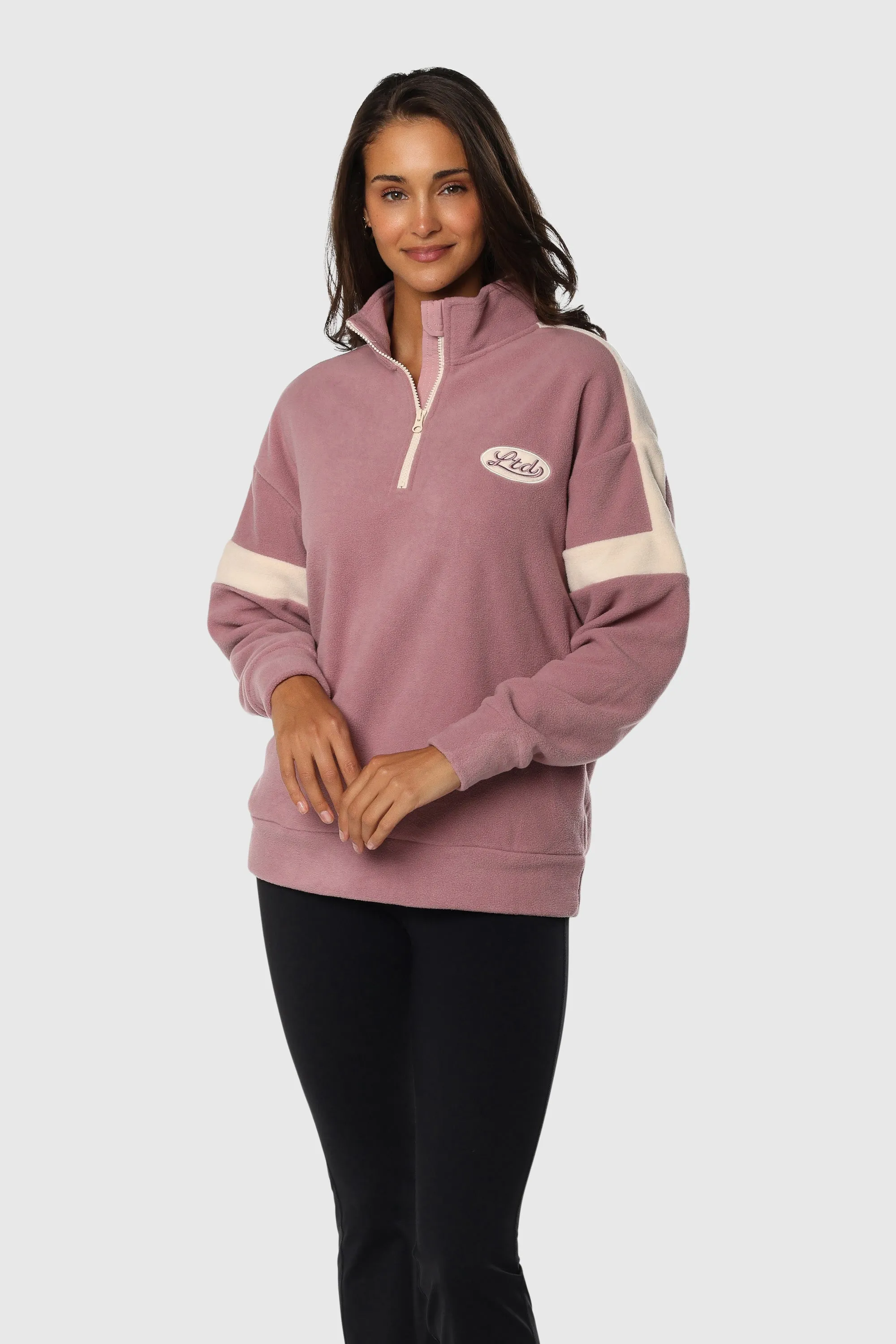 Chic Hoodie Polar Fleece 1/4 Zip
