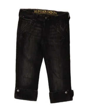 Weekend Casual Handcrafted Detail TOMMY HILFIGER Womens Denim Bermuda Shorts W28 Medium Black Cotton