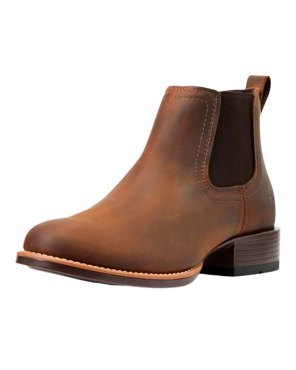 Ariat Mens Booker Ultra Round Toe Western Boots Outdoor Daily Neutral Build