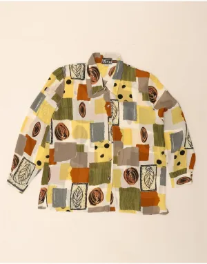 Functional Pocket Smooth Stitch Pattern DA.VINCI Womens Shirt Blouse UK 18 XL Multicoloured Patchwork Polyester