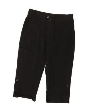 LEE Womens Skimmer Mid Rise Bermuda Shorts US 10 Large W32 Black Cotton Pure Cotton Seasonal Fashion