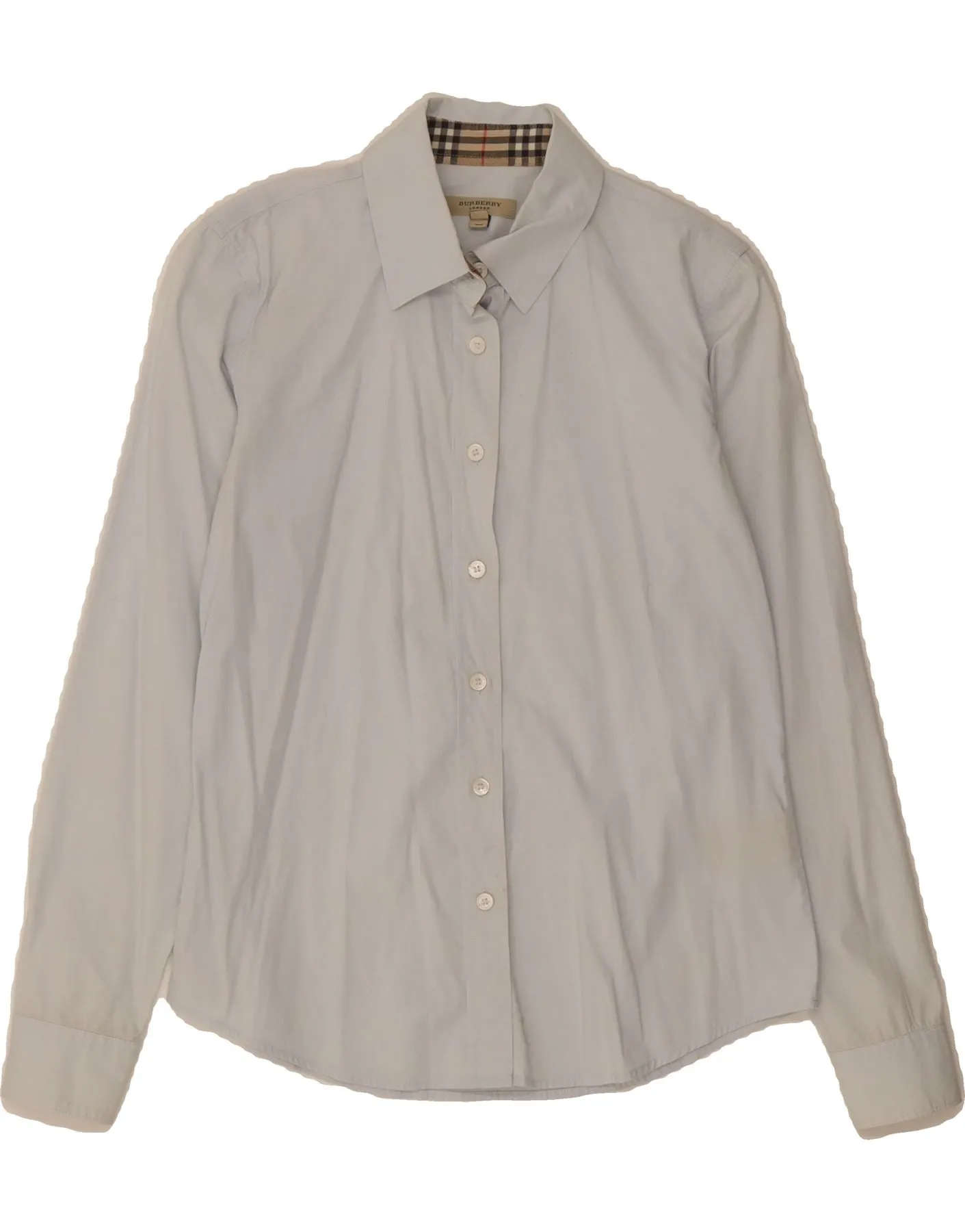 Ombre look Cocktail Party BURBERRY Womens Shirt UK 6 XS Blue Cotton
