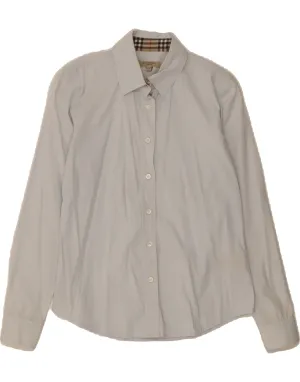 Ombre look Cocktail Party BURBERRY Womens Shirt UK 6 XS Blue Cotton