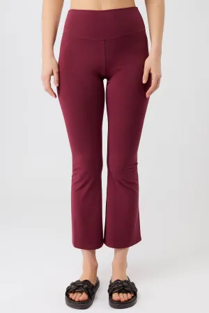 Cropped Flared Pants - Beet Warm Layer Squat Proof Summer Wear