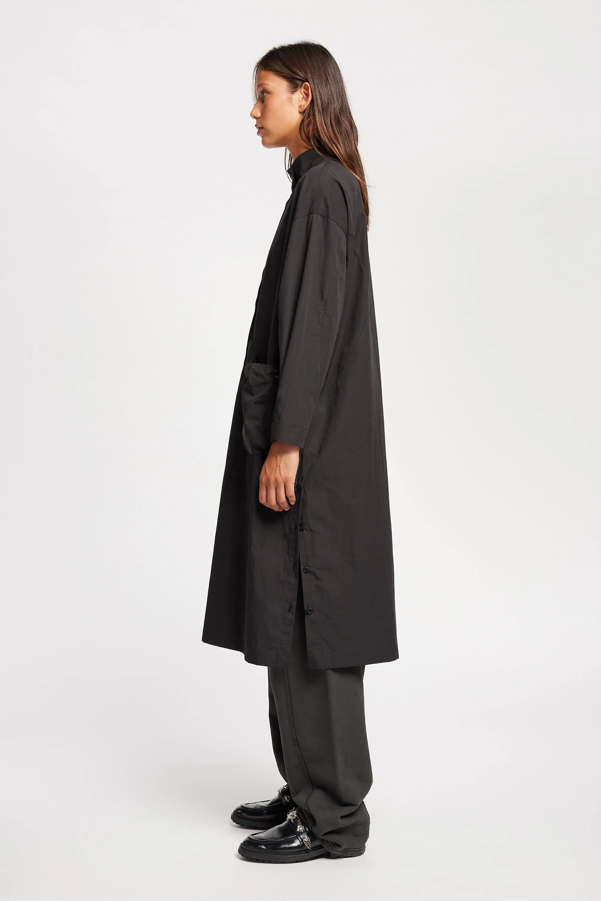 Stylish Line Minimal Curve Odeum Dress Black