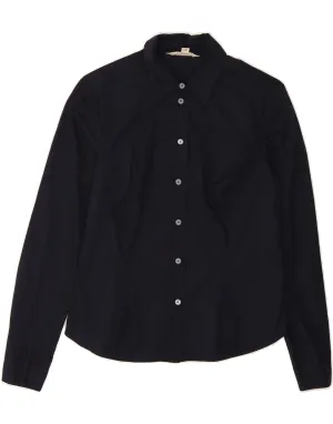 Flexible Mobility Bold Hue BODEN Womens Shirt UK 10 Small Navy Blue Cotton