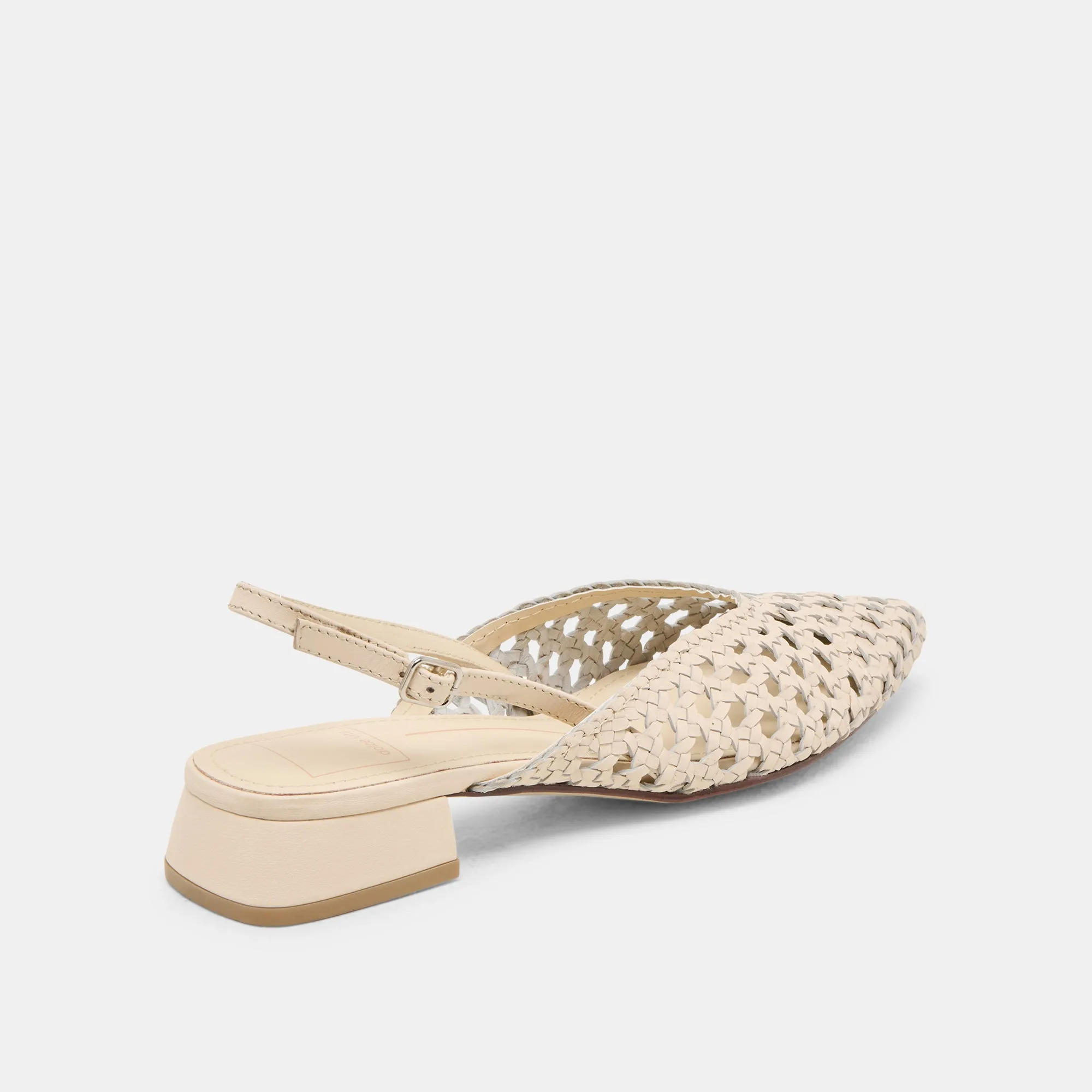 elegant design BIRDIE FLATS OFF WHITE WOVEN LEATHER
