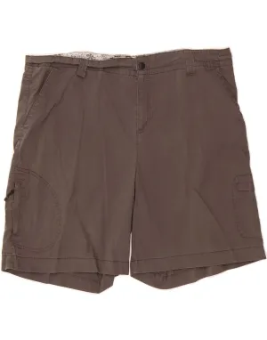 EDDIE BAUER Womens Cargo Shorts US 18 2XL W40 Brown Cotton Stretch Material