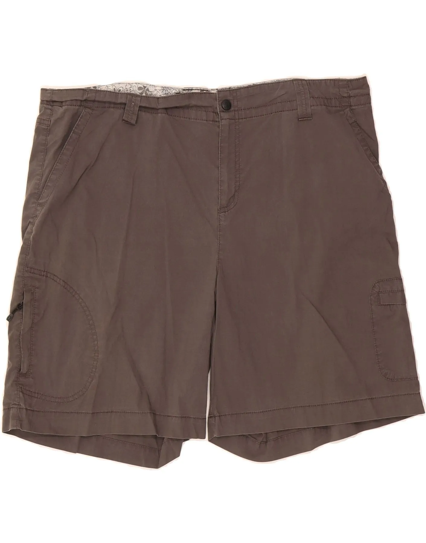 EDDIE BAUER Womens Cargo Shorts US 18 2XL W40 Brown Cotton Stretch Material