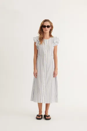 Ada Dress - True navy / whisper white Elegance Glow