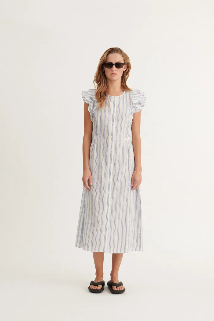 Ada Dress - True navy / whisper white Velvet-Touch Form Fitting