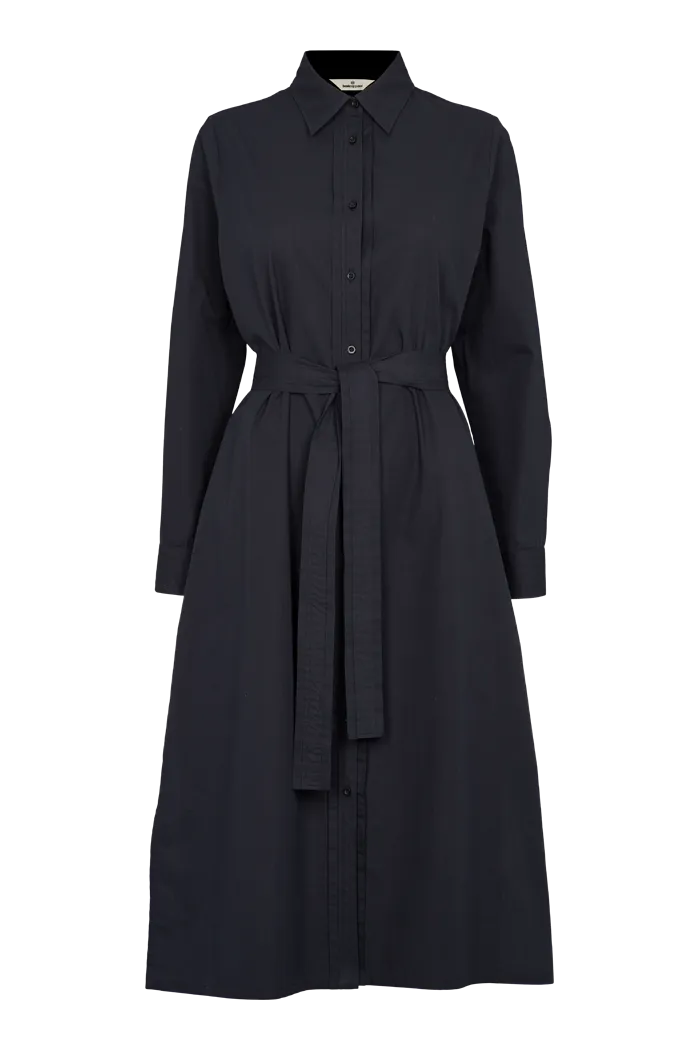 Vilde Pleat Dress - Black Comfortable Look Minimal Detail
