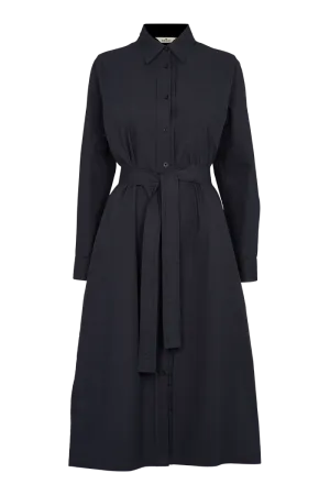 Vilde Pleat Dress - Black Knit Cool