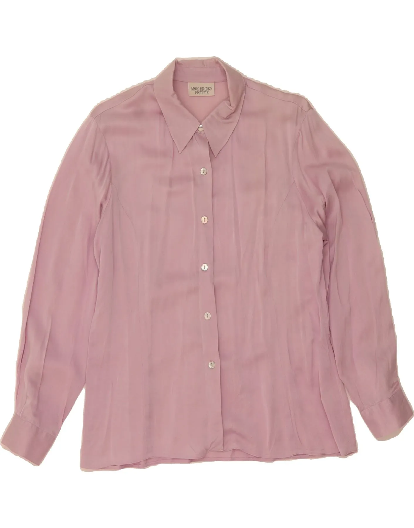 VINTAGE Womens Shirt UK 14 Large  Pink Silk Eco Friendly Material