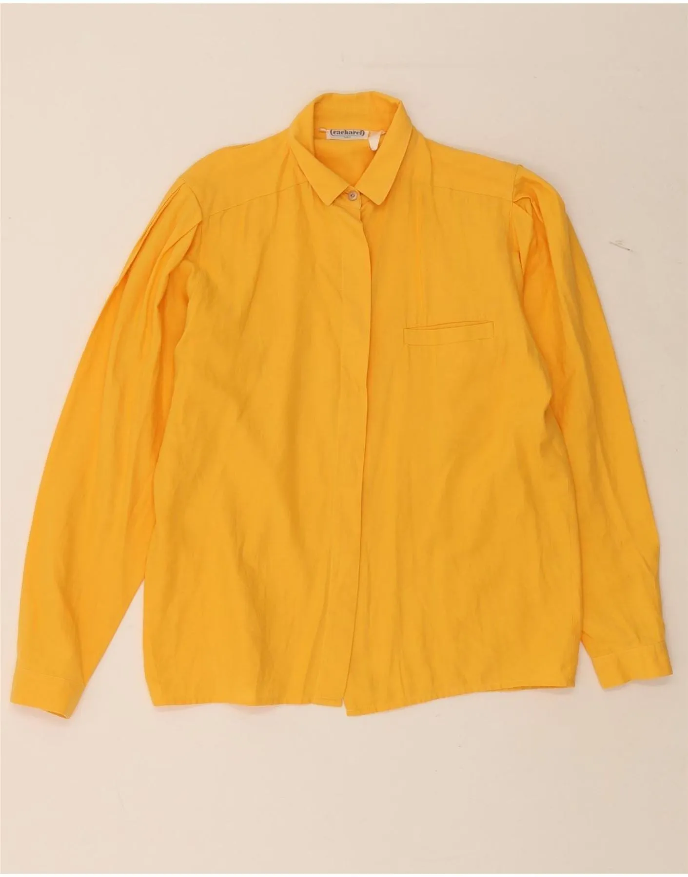 Stylish Design High-End Finish CACHAREL Womens Shirt Blouse UK 14 Medium Yellow