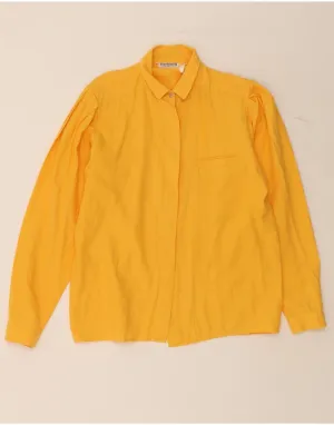 Stylish Design High-End Finish CACHAREL Womens Shirt Blouse UK 14 Medium Yellow