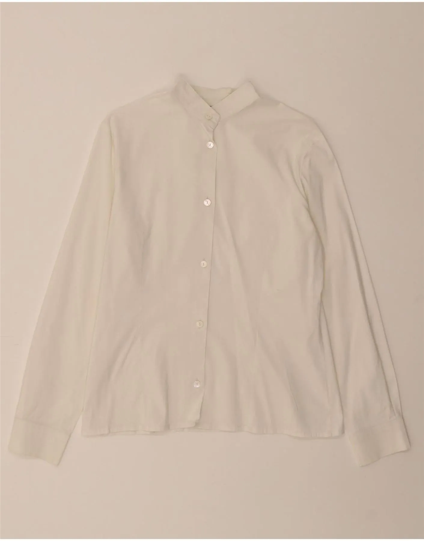 GIANFRANCO FERRE Womens Shirt UK 12 Medium White Cotton Cooling Mesh Lining Fall Foliage