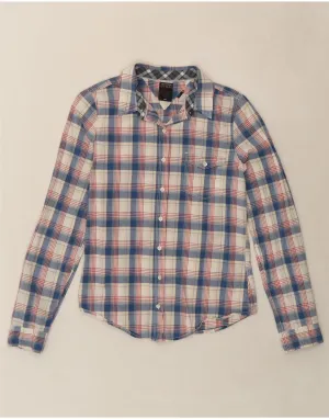 Recycled Polyester Blend Practical Choice TOMMY HILFIGER Womens Shirt UK 14 Large White Check