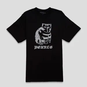 No-Fuss Design Vintage authenticity Pearls Tabby Tee - Black