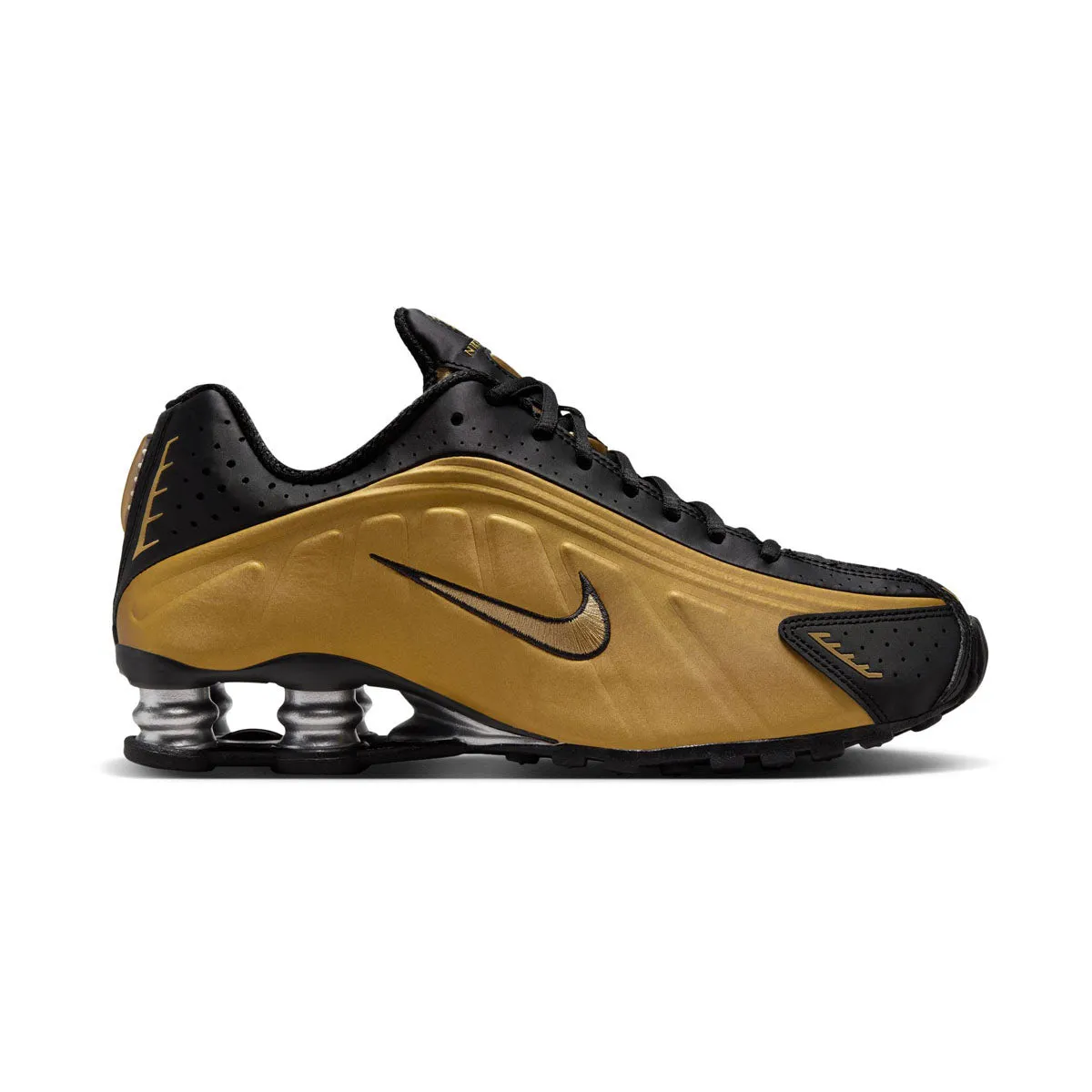 Breathable Shorts mental health benefits Nike Shox R4 'Black Metalic Gold' Women's Shoes