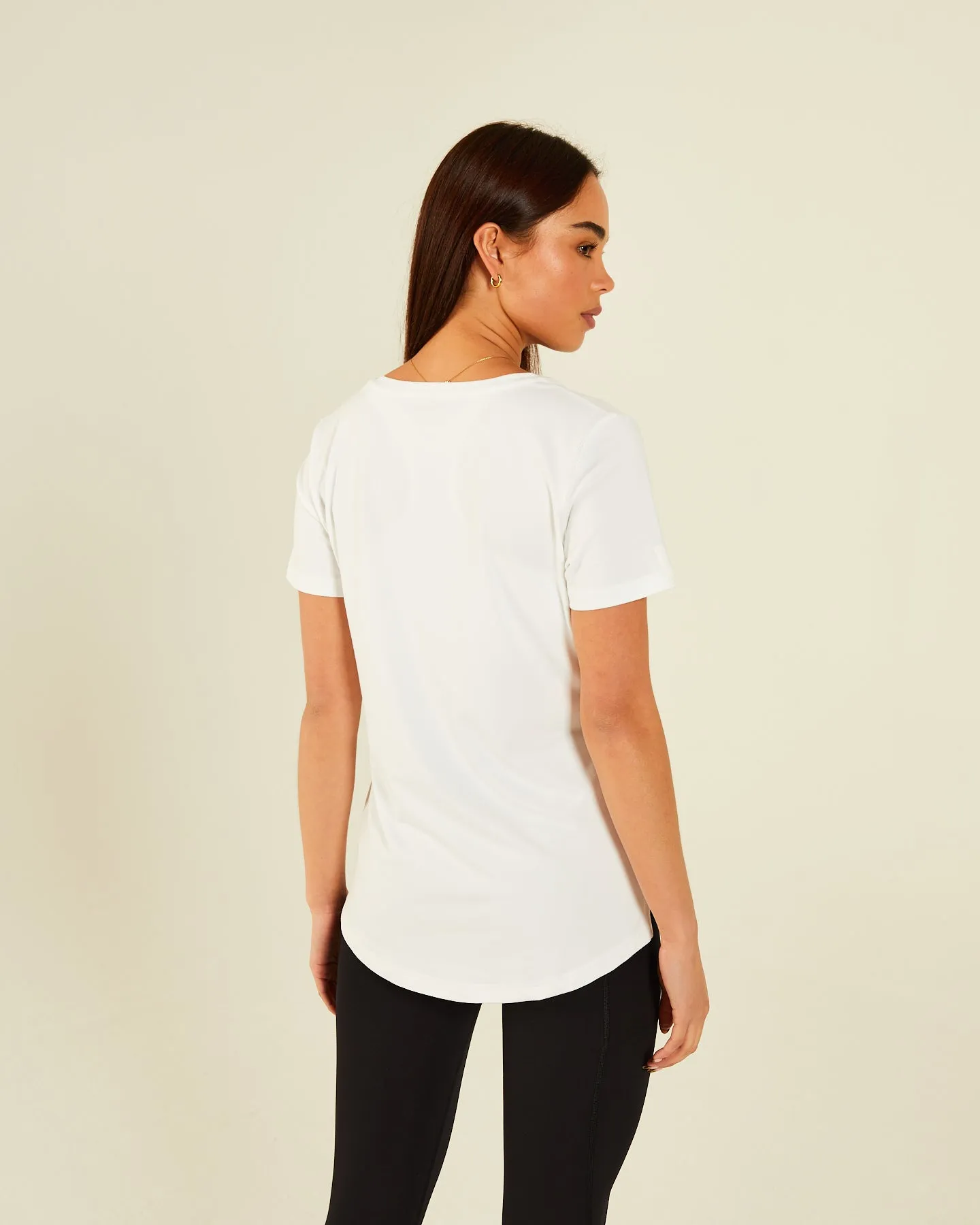 Quick Change Fade Resistant Print Marcie Tee Dove White