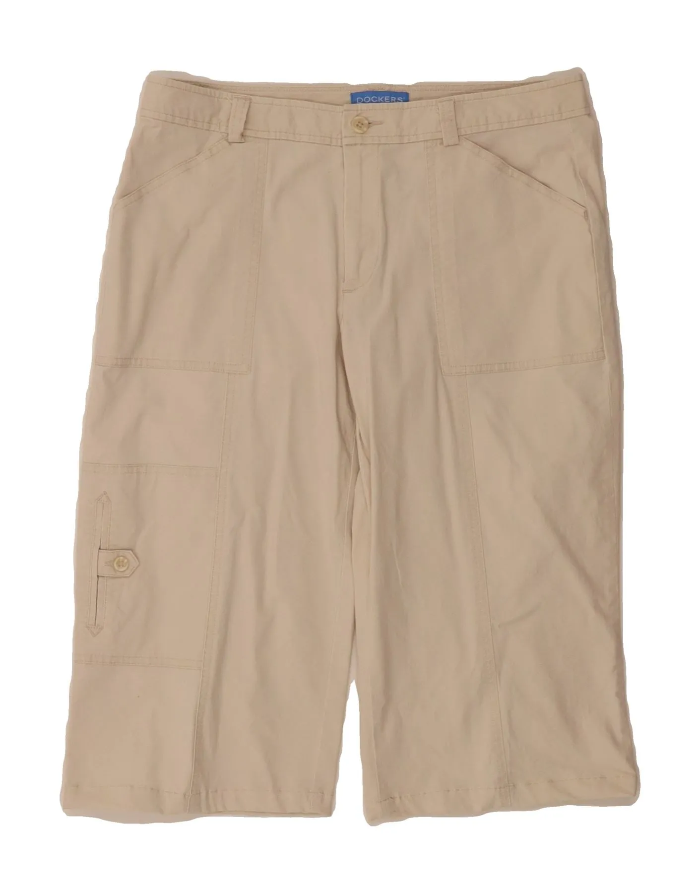DOCKERS Womens Bermuda Shorts US 8 Medium W30  Beige Cotton UV Protection