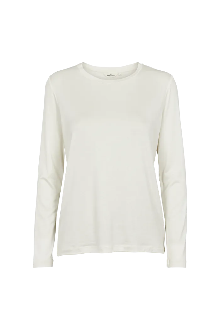 Jolanda LS Tee - Off White crew neck