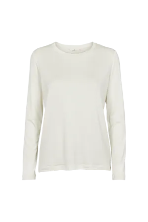Jolanda LS Tee - Off White crew neck