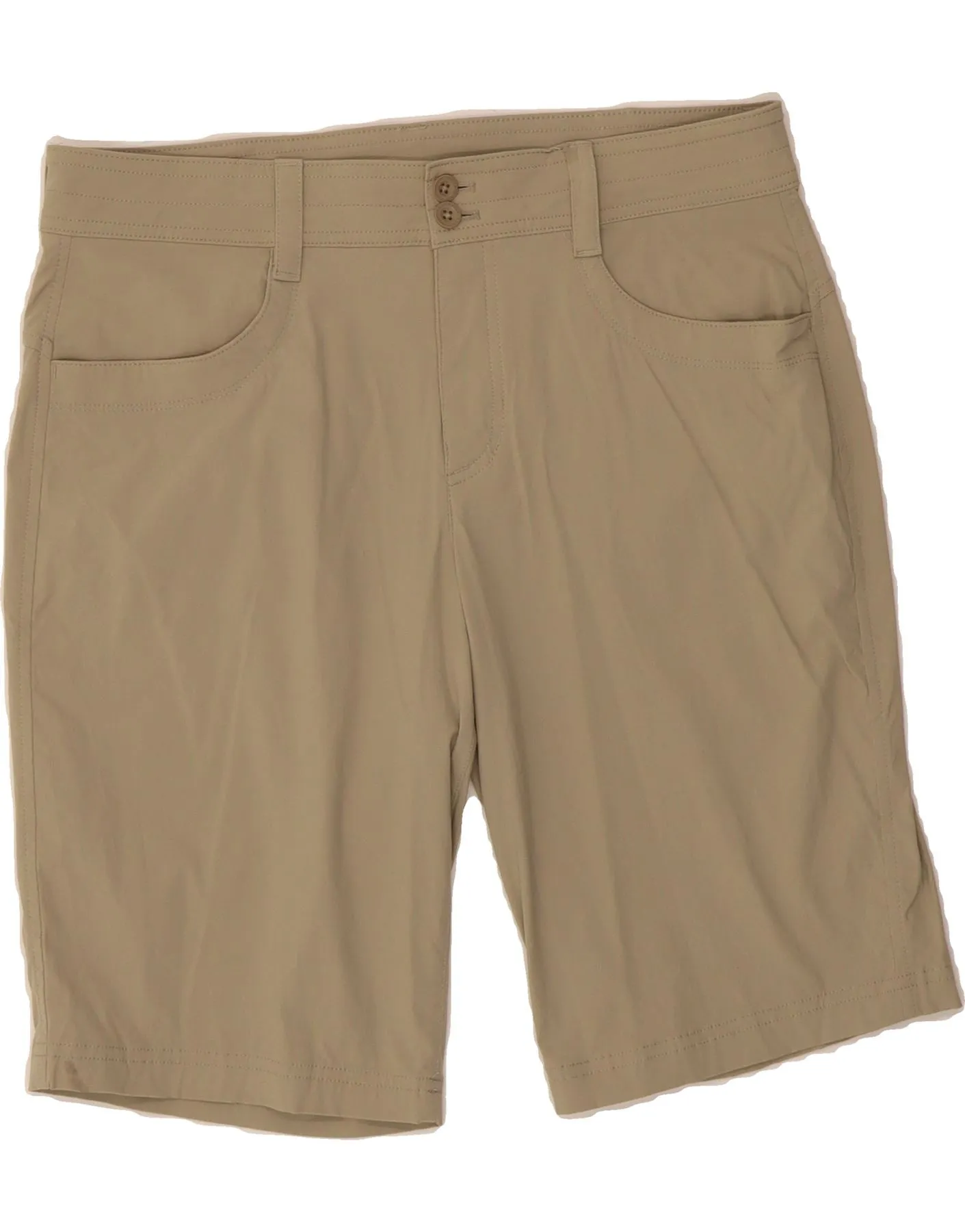 crew neck EDDIE BAUER Womens Casual Shorts US 12 Large W34  Khaki Nylon