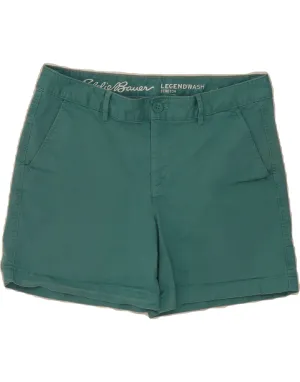 EDDIE BAUER Womens Chino Shorts US 8 Medium W34 Green Cotton Solid Hue