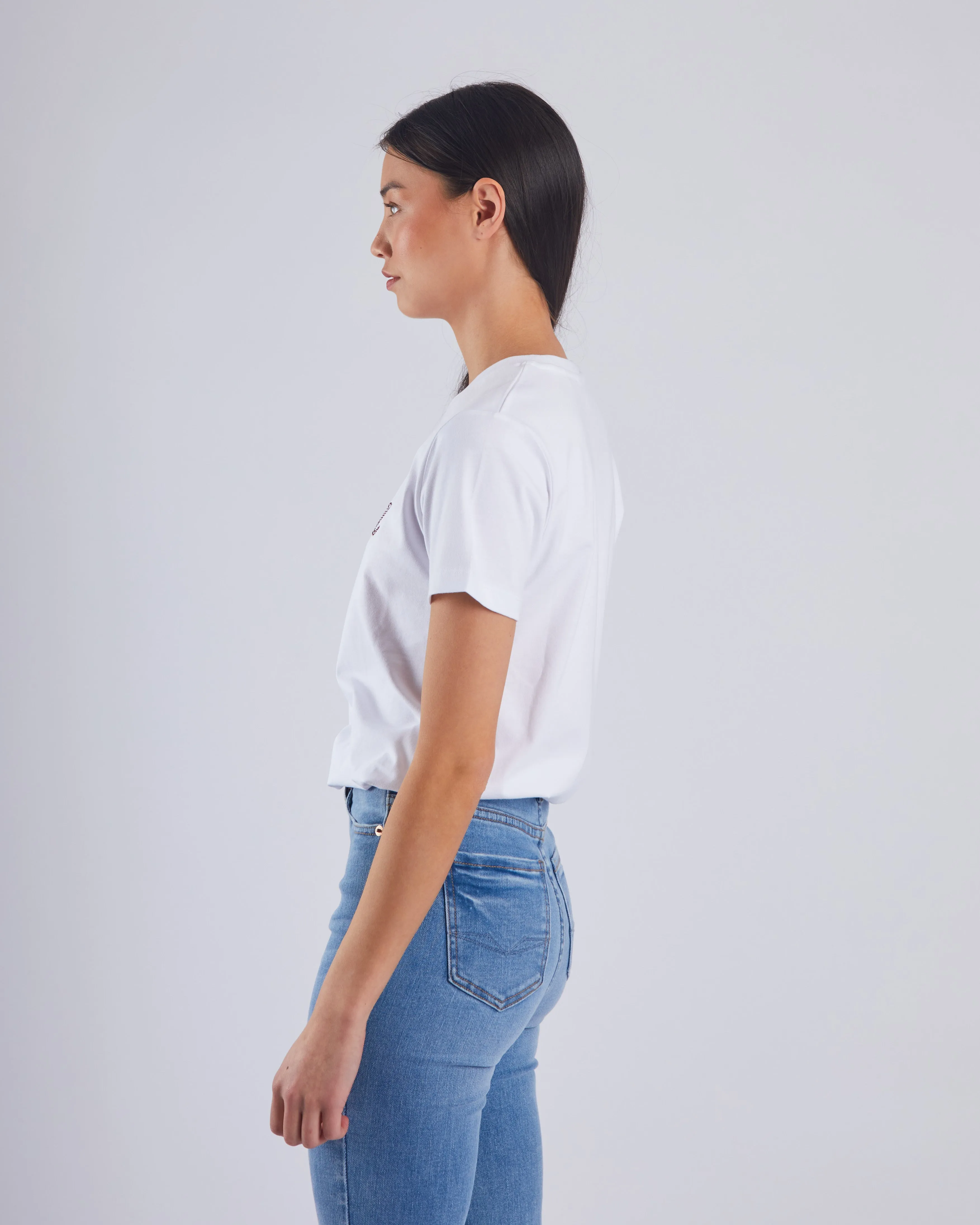 Slim Style Hydrophobic coating Azzura Tee Dove White