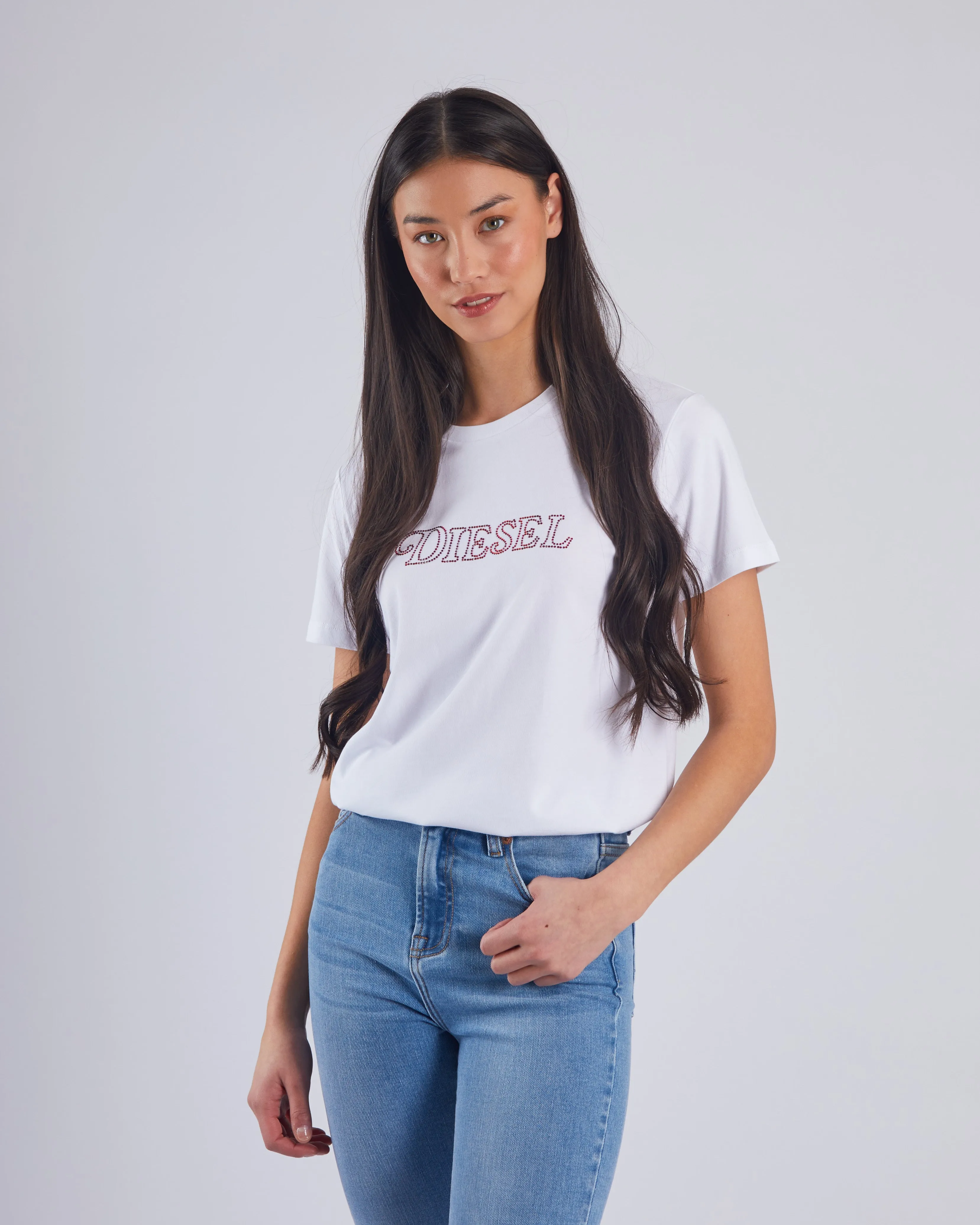Classic Crew Neck Breathable Wearable Azzura Tee Dove White