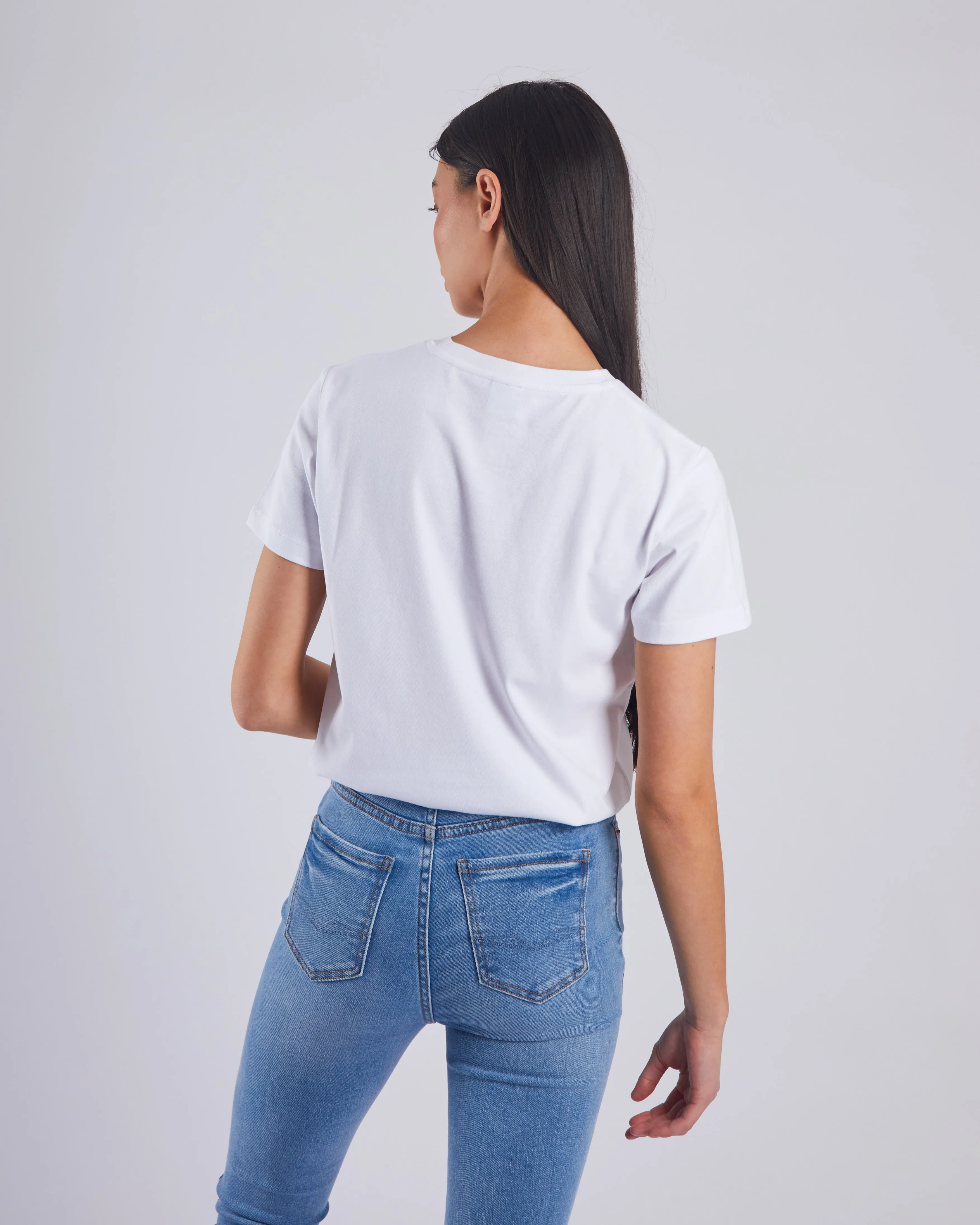 Circular Knit Construction outdoor concert Azzura Tee Dove White