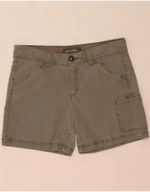 EDDIE BAUER Womens Cargo Shorts US 8 Medium W30  Green Cotton High-Quality Material