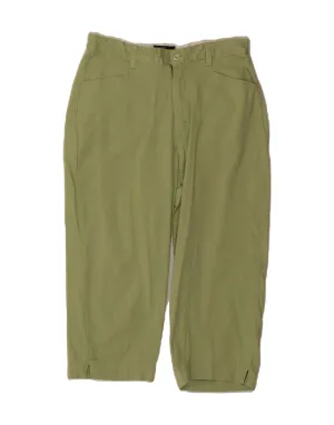 Cooling Mesh Lining LEE Womens Khakis High Waist Bermuda Shorts US 12 Large W30  Green Cotton