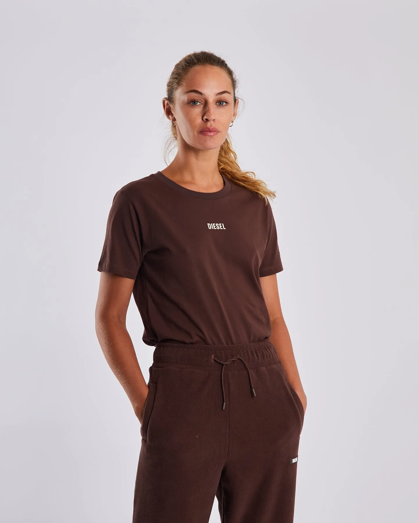 Wilder Tee Deep Coco RibbedNeckBanding