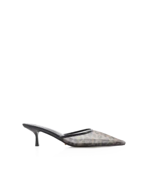 Decorative High Heels platform WINTON - LEOPARD MESH