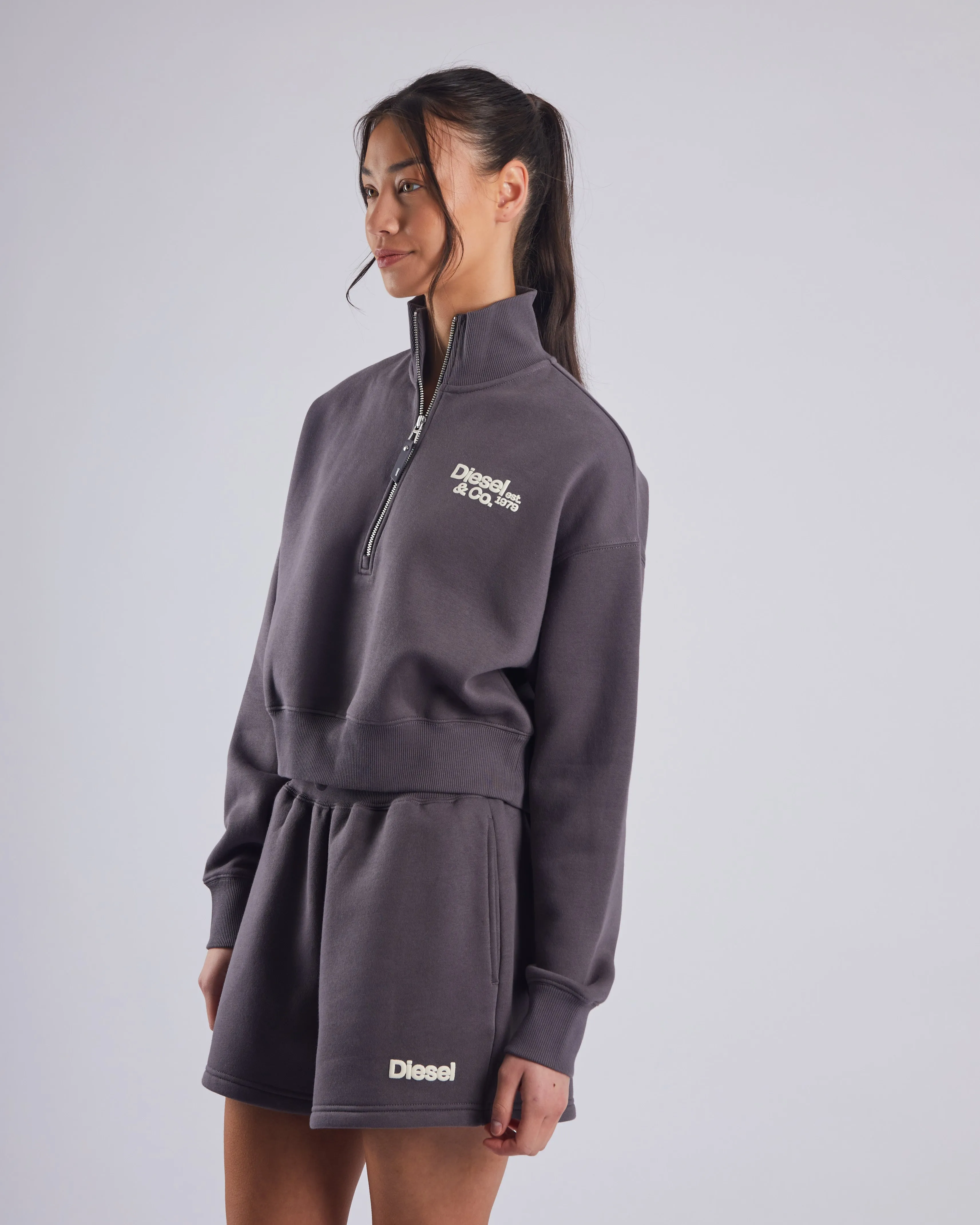 Raffaella Half Zip Dark Clay Beach Wear