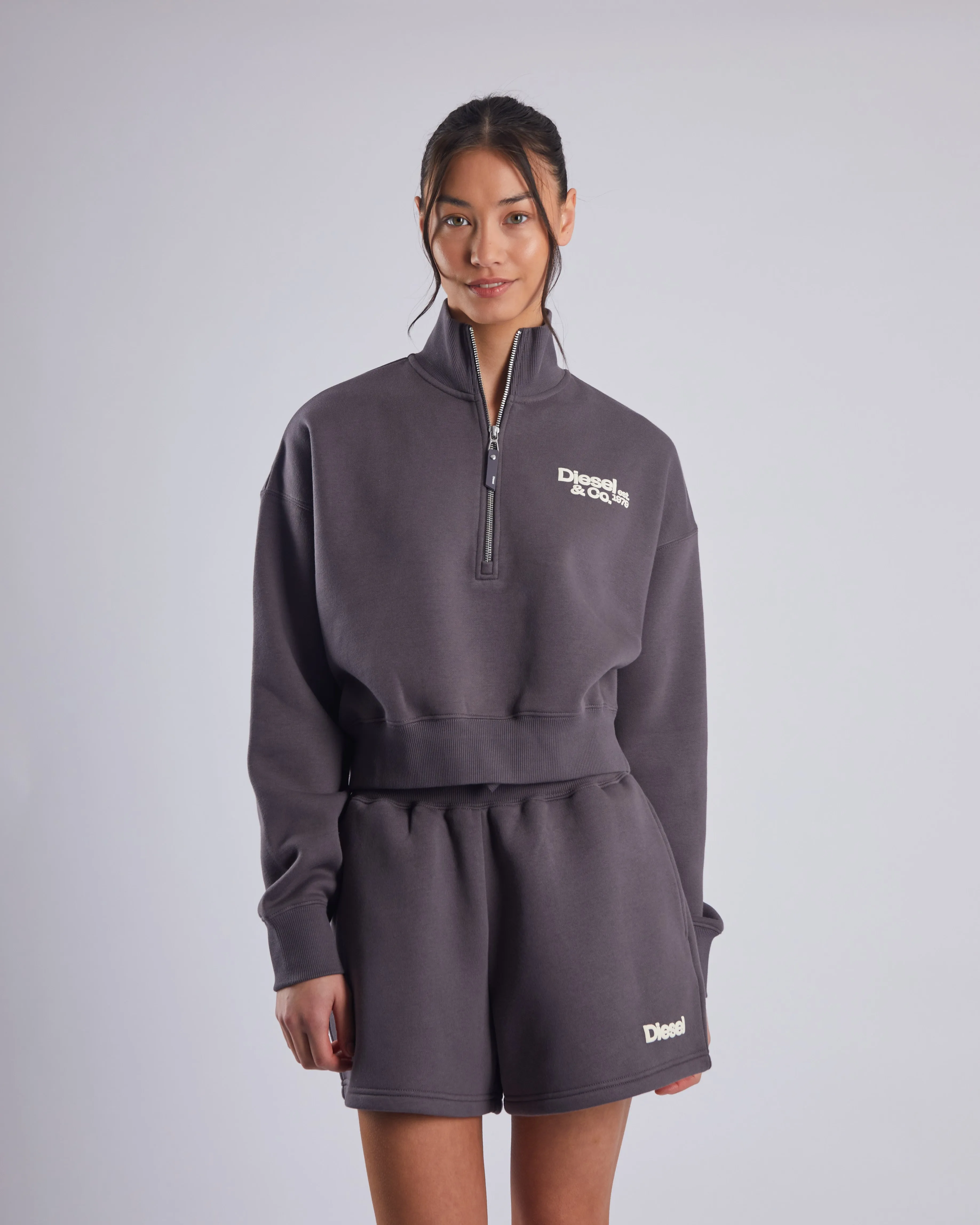 Urban Look Raffaella Half Zip Dark Clay